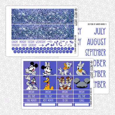 100 Years of Wonder Monthly Kit for EC Planner | Monthly Planner Stickers
