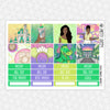 Bayou Princess Monthly Kit for EC Planner | Monthly Planner Stickers
