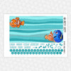Big Blue World Monthly Kit for EC Planner | Monthly Planner Stickers