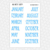 Blue Kingdom Monthly Kit for EC Planner | Monthly Planner Stickers