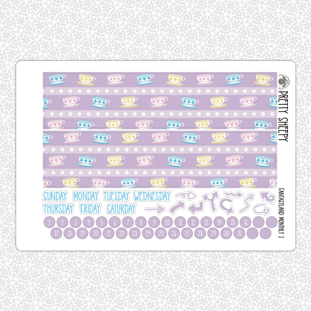 Fantasyland Monthly Kit for EC Planner | Monthly Planner Stickers ...