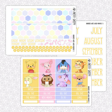Hundred Acre Wood Monthly Kit for EC Planner | Monthly Planner Stickers