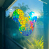 Stained Glass Mouse with Castle Static Cling