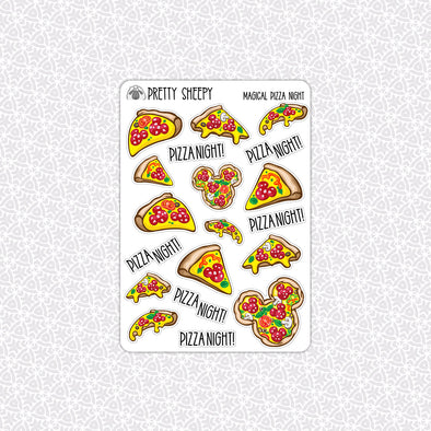 Magical Pizza Night Stickers