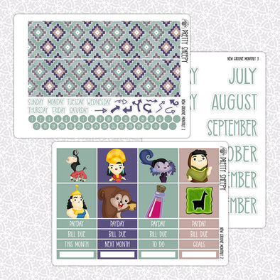 New Groove Monthly Kit for EC Planner | Monthly Planner Stickers