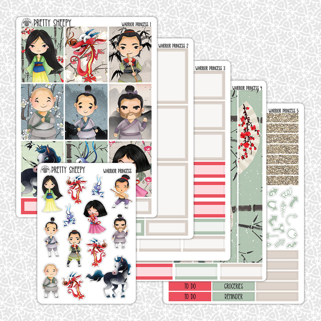 Warrior Princess Weekly Planner Stickers Collection – Pretty Sheepy