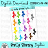 Colorful Mermaid Digital Stickers | Goodnotes PDF PNG for Digital Planning or Printing