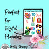 Pop Century Digital Stickers | Goodnotes PDF PNG for Digital Planning or Printing