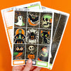 Vintage Halloween Printable Planner Stickers PNG Digital Download Weekly Vertical Kit