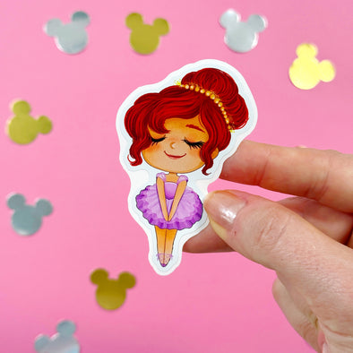 Ballerina Megara Easy Peel Premium Vinyl Die Cut Sticker