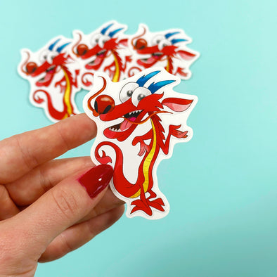 Mushu Easy Peel Premium Vinyl Die Cut Sticker