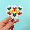 Christmas Balloons 2 Easy Peel Premium Vinyl Die Cut Sticker