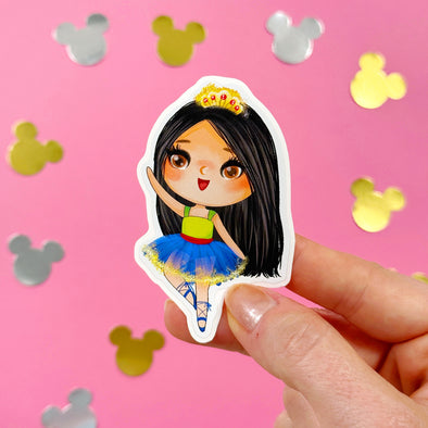 Ballerina Mulan Easy Peel Premium Vinyl Die Cut Sticker