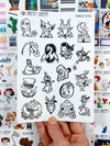 Character Tattoos Stickers