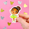 Ballerina Tiana Easy Peel Premium Vinyl Die Cut Sticker