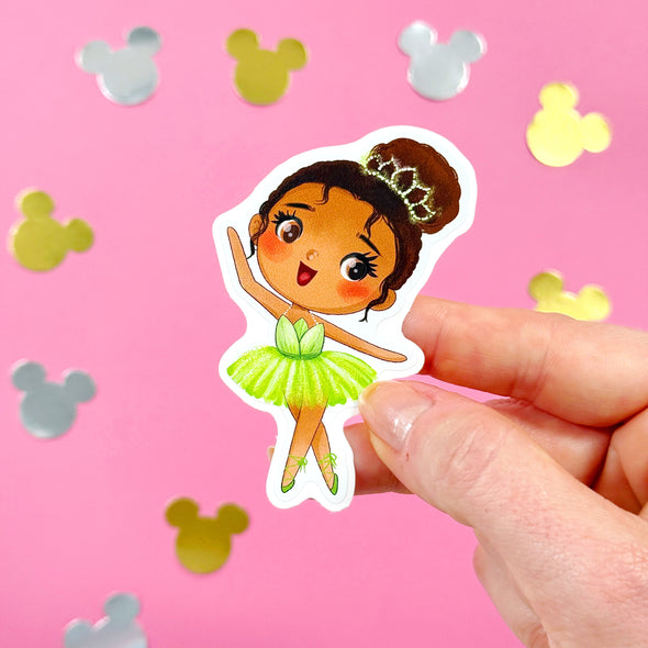 Ballerina Tiana Easy Peel Premium Vinyl Die Cut Sticker
