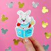 Bookworm Sidekicks Rabbit Easy Peel Premium Vinyl Die Cut Sticker