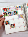 Bookworm Princesses Monthly Kit for EC Planner | Monthly Planner Stickers