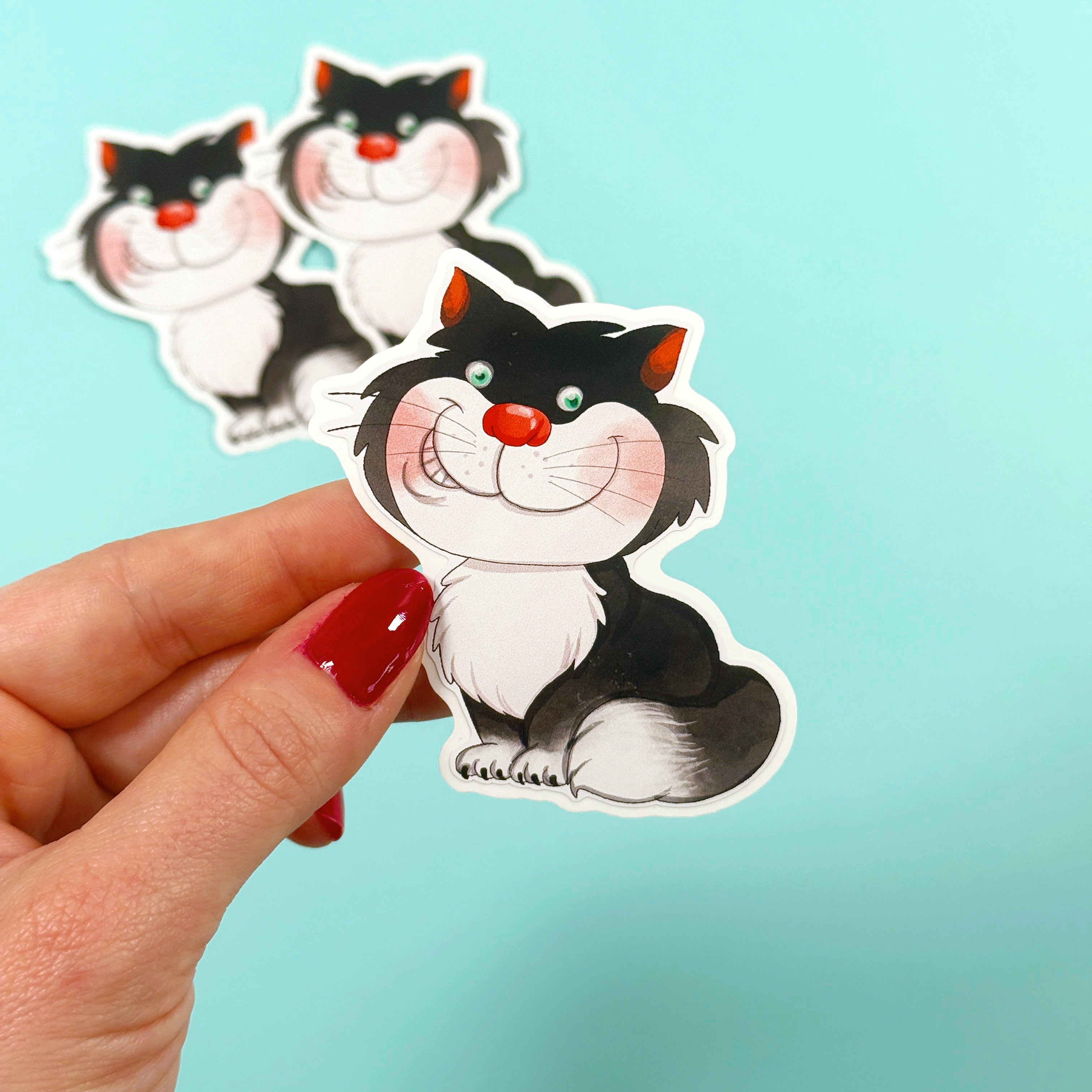 Lucifer Cat Sticker Lucifer Easy Peel Premium Vinyl Die Cut Sticker – Pretty Sheepy