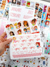 Ballerina Princesses Monthly Kit for EC Planner | Monthly Planner Stickers