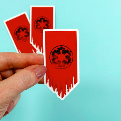 Galaxy's Edge Red Banner Easy Peel Premium Vinyl Die Cut Sticker