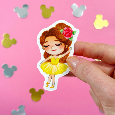 Ballerina Belle Easy Peel Premium Vinyl Die Cut Sticker