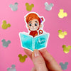 Bookworm Abu Easy Peel Premium Vinyl Die Cut Sticker
