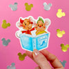 Bookworm Sidekicks Mice Easy Peel Premium Vinyl Die Cut Sticker
