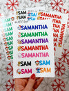 CUSTOM Name Christmas Gift Tag Stickers