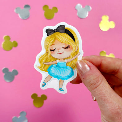 Ballerina Alice Easy Peel Premium Vinyl Die Cut Sticker