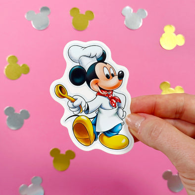 Chef Mickey Easy Peel Premium Vinyl Die Cut Sticker