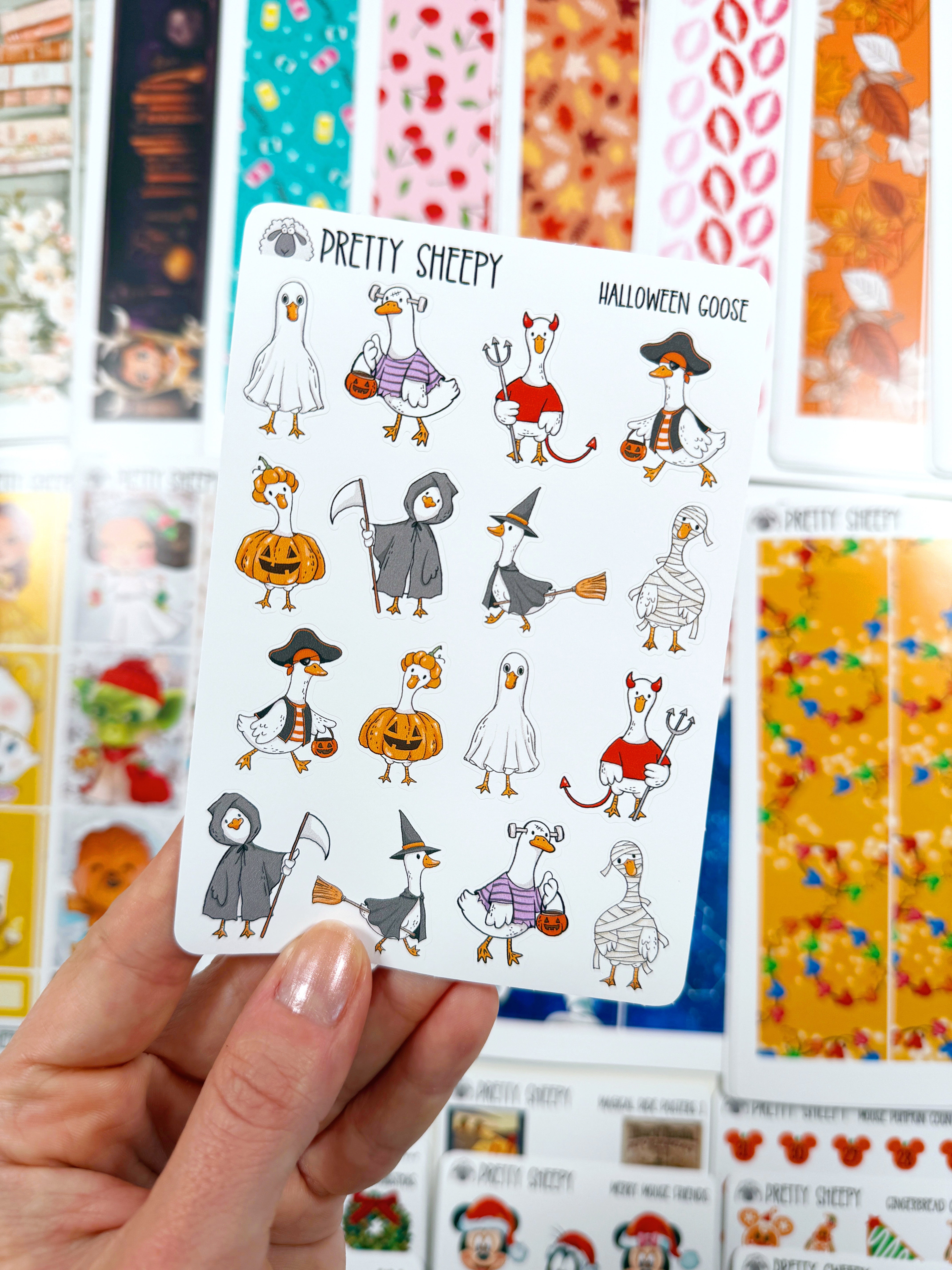 Sticker Printable Goose Halloween Goose Printable Stickers PNG Digital Download – Pretty Sheepy