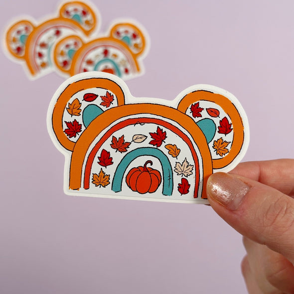 Magical Fall Rainbow Easy Peel Premium Vinyl Die Cut Sticker