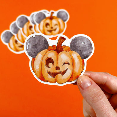 Cute & Spooky Pumpkin Sticker Easy Peel Premium Vinyl Die Cut Sticker