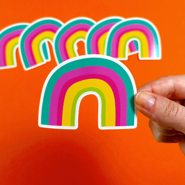 Rainbow Sticker Easy Peel Premium Vinyl Die Cut Sticker