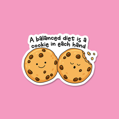 A Cookie in Each Hand Vinyl Die Cut Sticker