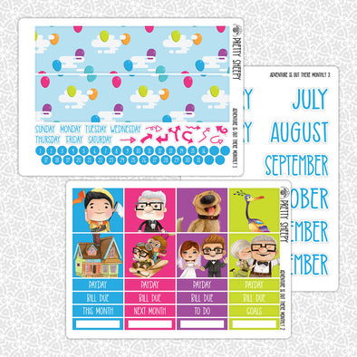 Adventure is Out There Monthly Kit for EC Planner | Monthly Planner Stickers