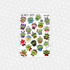 Alien Remix Printable Planner Stickers PNG Digital Download Weekly Vertical Kit