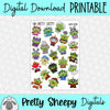 Alien Remix Printable Stickers PNG Digital Download