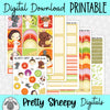 Anyone Can Cook Printable Planner Stickers PNG Digital Download Weekly Vertical Kit