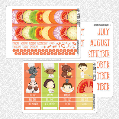 Anyone Can Cook Monthly Kit for EC Planner | Monthly Planner Stickers