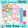 April Showers Printable Planner Stickers PNG Digital Download Weekly Vertical Kit