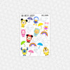 April Showers Printable Planner Stickers PNG Digital Download Weekly Vertical Kit
