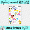 April Showers Printable Stickers PNG Digital Download