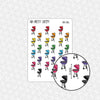 BBQ Grills Rainbow Doodles Stickers