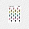 BBQ Grills Rainbow Doodles Stickers