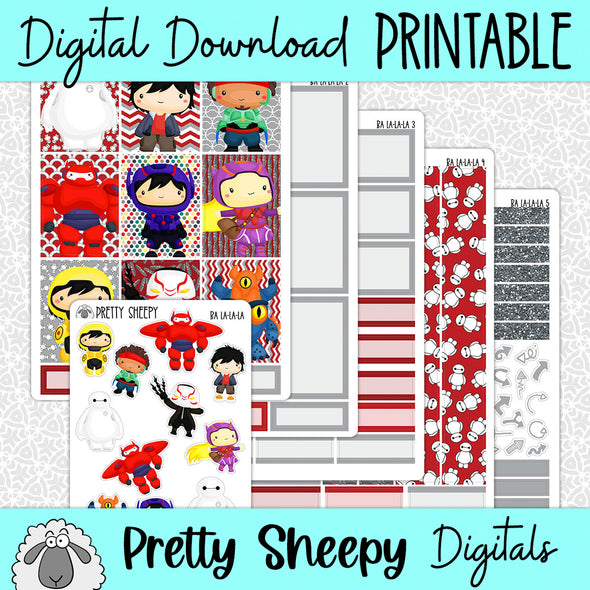 Ba La-la-la Printable Planner Stickers PNG Digital Download Weekly Vertical Kit (Copy)