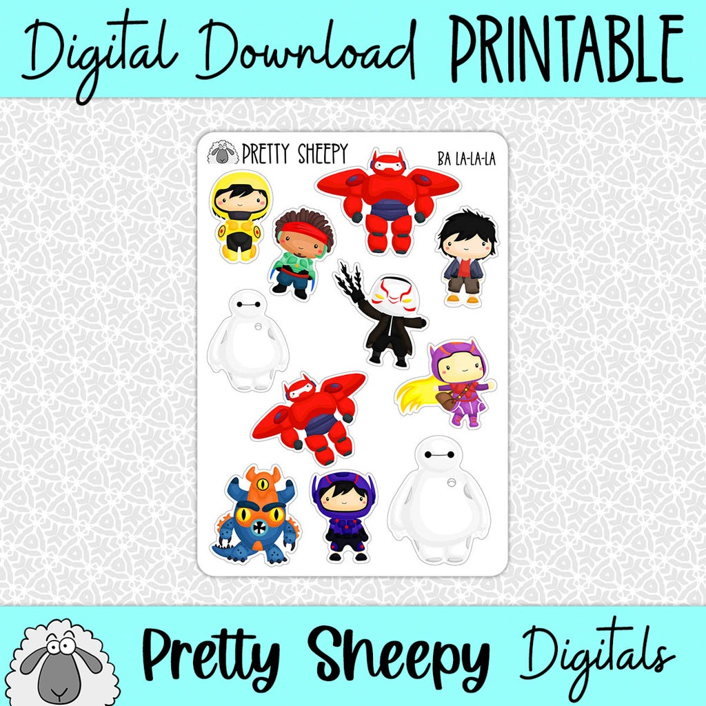 Ba La-la-la Printable Stickers PNG Digital Download – Pretty Sheepy