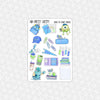 Back to Scare School Printable Planner Stickers PNG Digital Download Weekly Vertical Kit