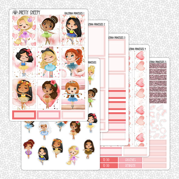 Ballerina Princesses Weekly Planner Stickers Collection